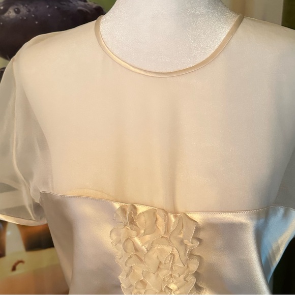 Geri Gerard Collection Silk Short Sleeve Blouse Too - Picture 4 of 9